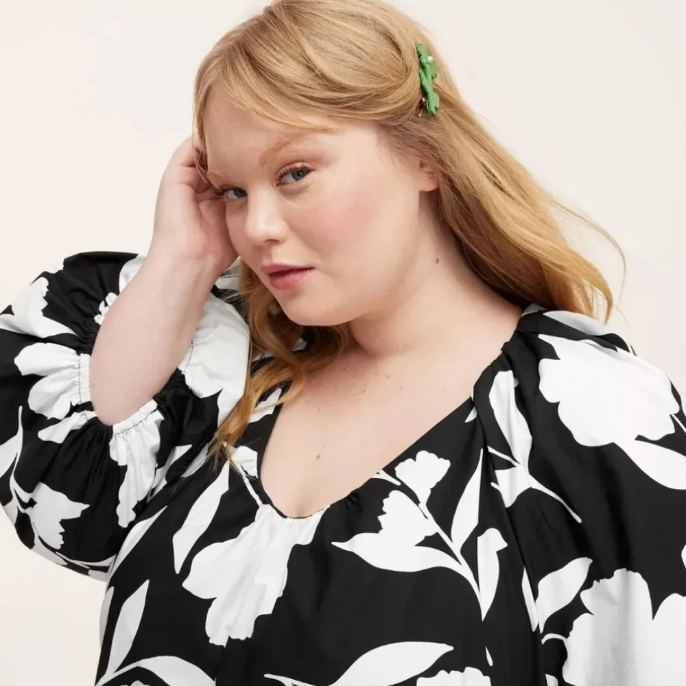 Kate Spade New York x Target 3pk Floral Hair Clip Green Cream Black New In Hand